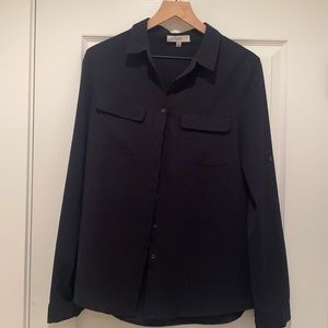 Dark navy long blouse